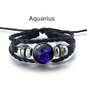 Guardian Bracelet Black Leather Bracelet Adjustable