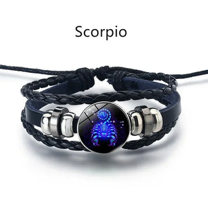 Guardian Bracelet Black Leather Bracelet Adjustable