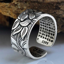 Charger l&#39;image dans la galerie, Bague Lotus En Argent
