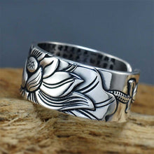 Charger l&#39;image dans la galerie, Bague Lotus En Argent
