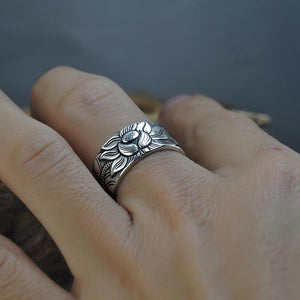 Bague Lotus En Argent