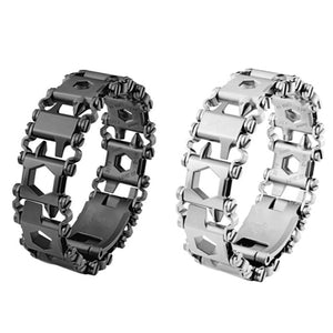 Bracelet multi-outils 29 en 1 en acier inoxydable