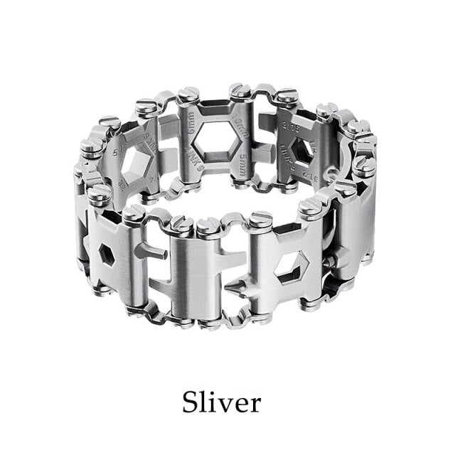 Brazalete de acero inoxidable multiherramienta 29 en 1